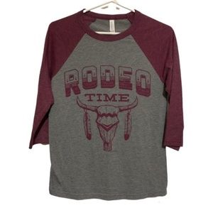 3/$30 Dale Brisby Rodeo Time baseball T shirt 3/4 sleeve